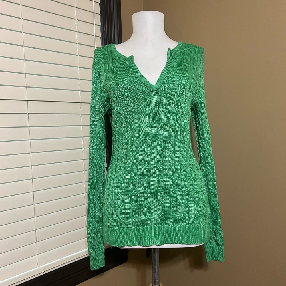Ralph Lauren Emerald V-Neck Sweater